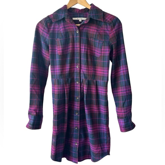 Walter Plaid Button Up Dress XS - Picture 1 of 11